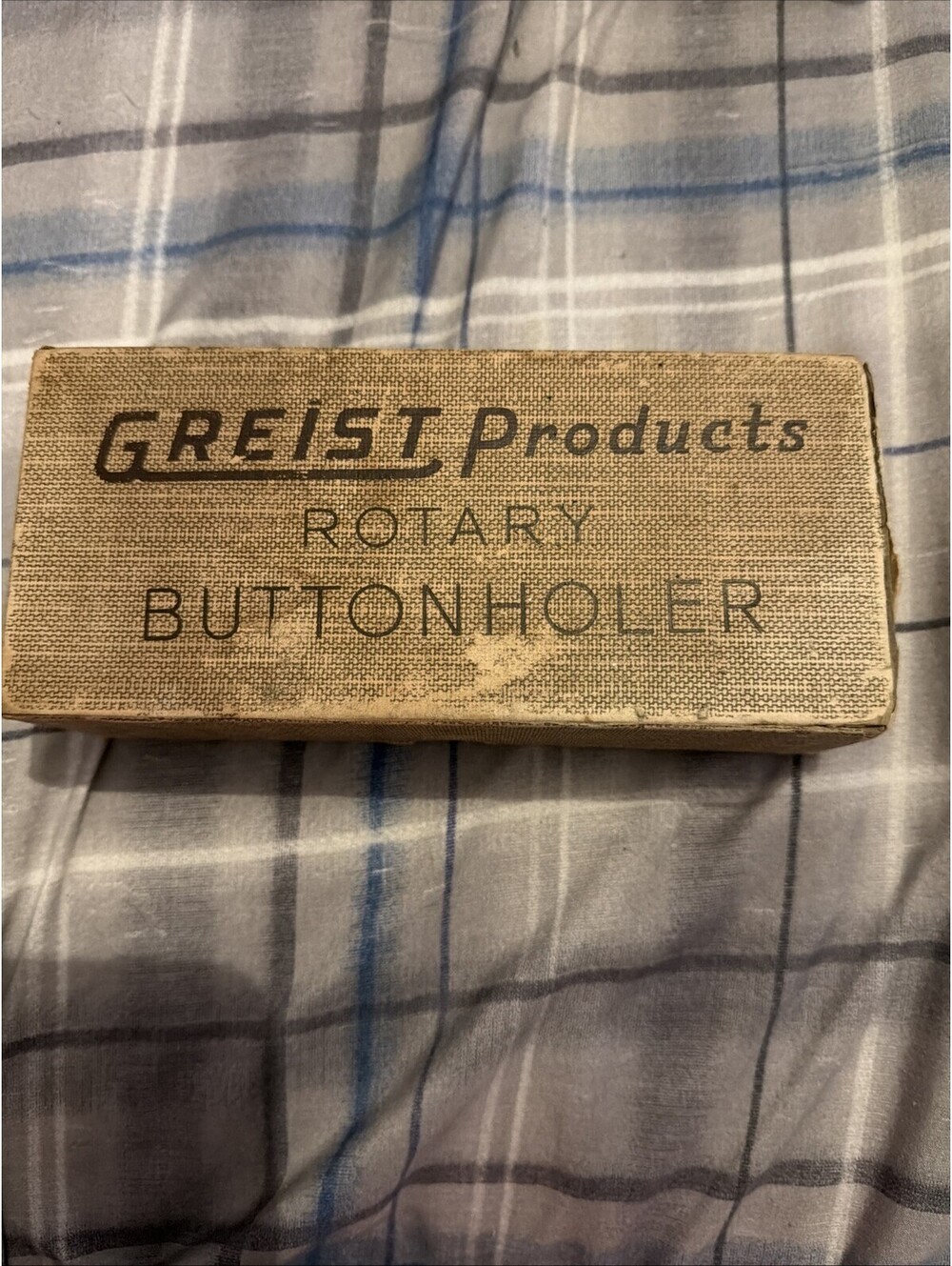 Vintage Greist Products Rotary Button Holer in Original Box 9-b